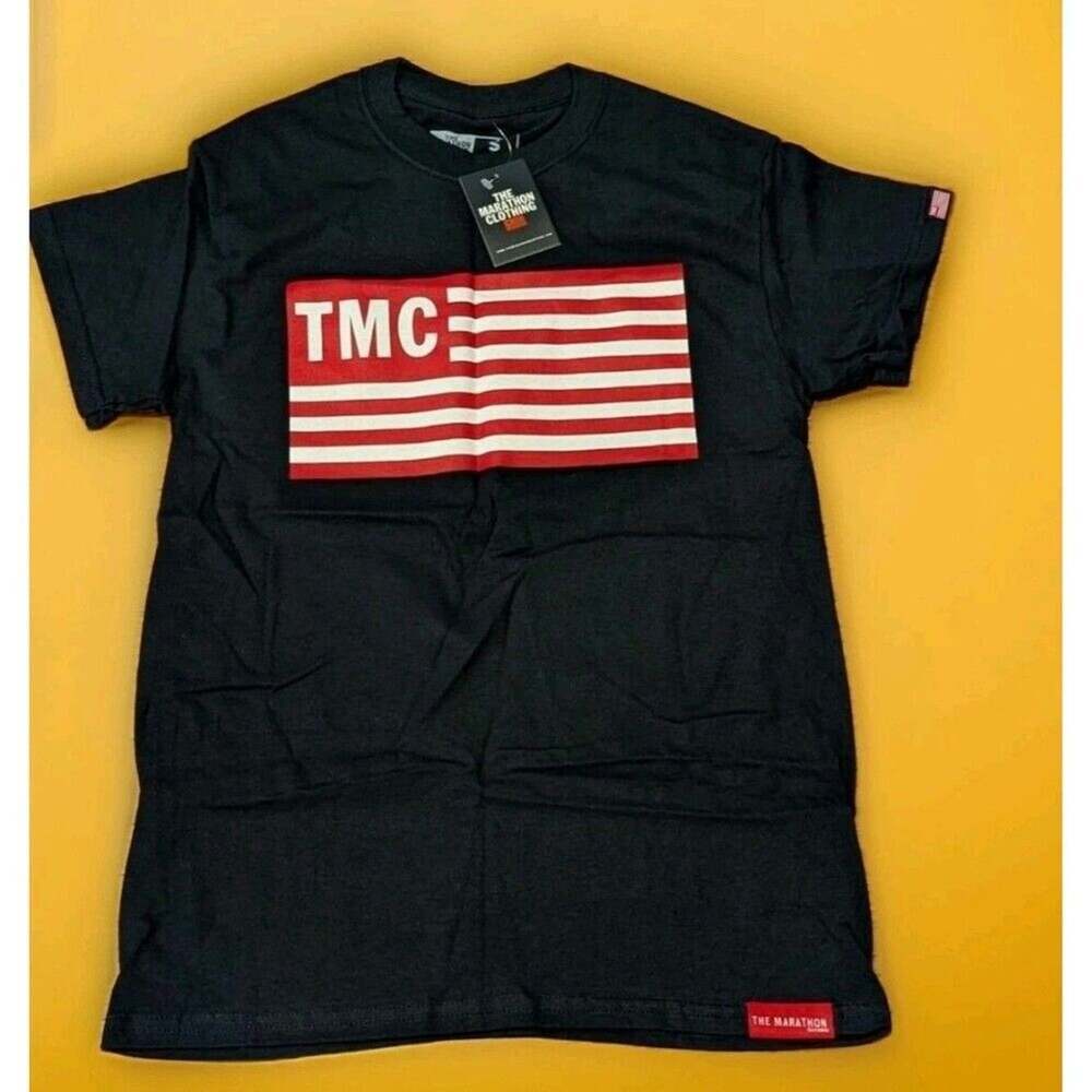 The Marathon Clothing SMALL Limited Edition TMC Flag T-Shirt Tee Black New Cr70